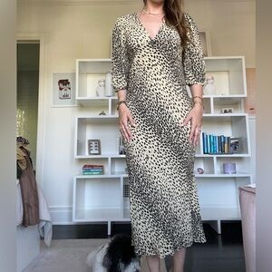 RIXO Steph cutout printed midi dress